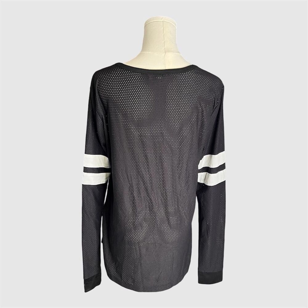 Bebe Sport Mesh Long Sleeve Jersey Top - Picture 2 of 8